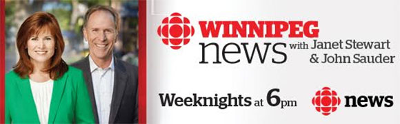 CBC news weeknights at 6pm with Janet Stewart and John Sauder 