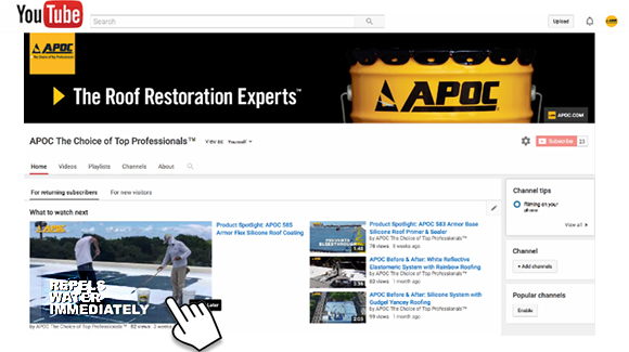 screencapture of APOC YouTube channel