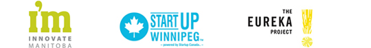 logo: Innovate MB logo: StartUp Winnipeg logo: The Eureka Project