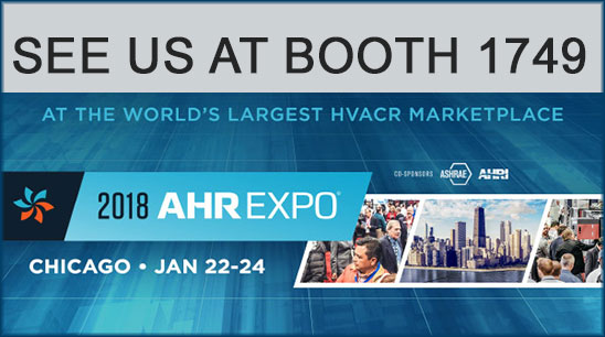 AHR Expo Chicago January 22-24, 2018. See us at Booth 1749!